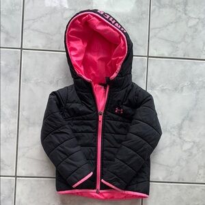 Under Armour Black and Pink Quilted Jacket